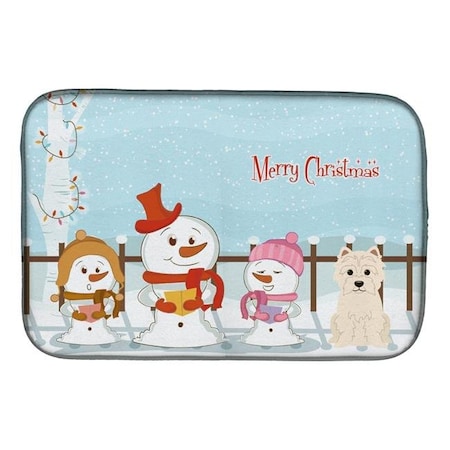 Carolines Treasures Carolines Treasures BB2373DDM Merry Christmas Carolers Westie Dish Drying Mat BB2373DDM